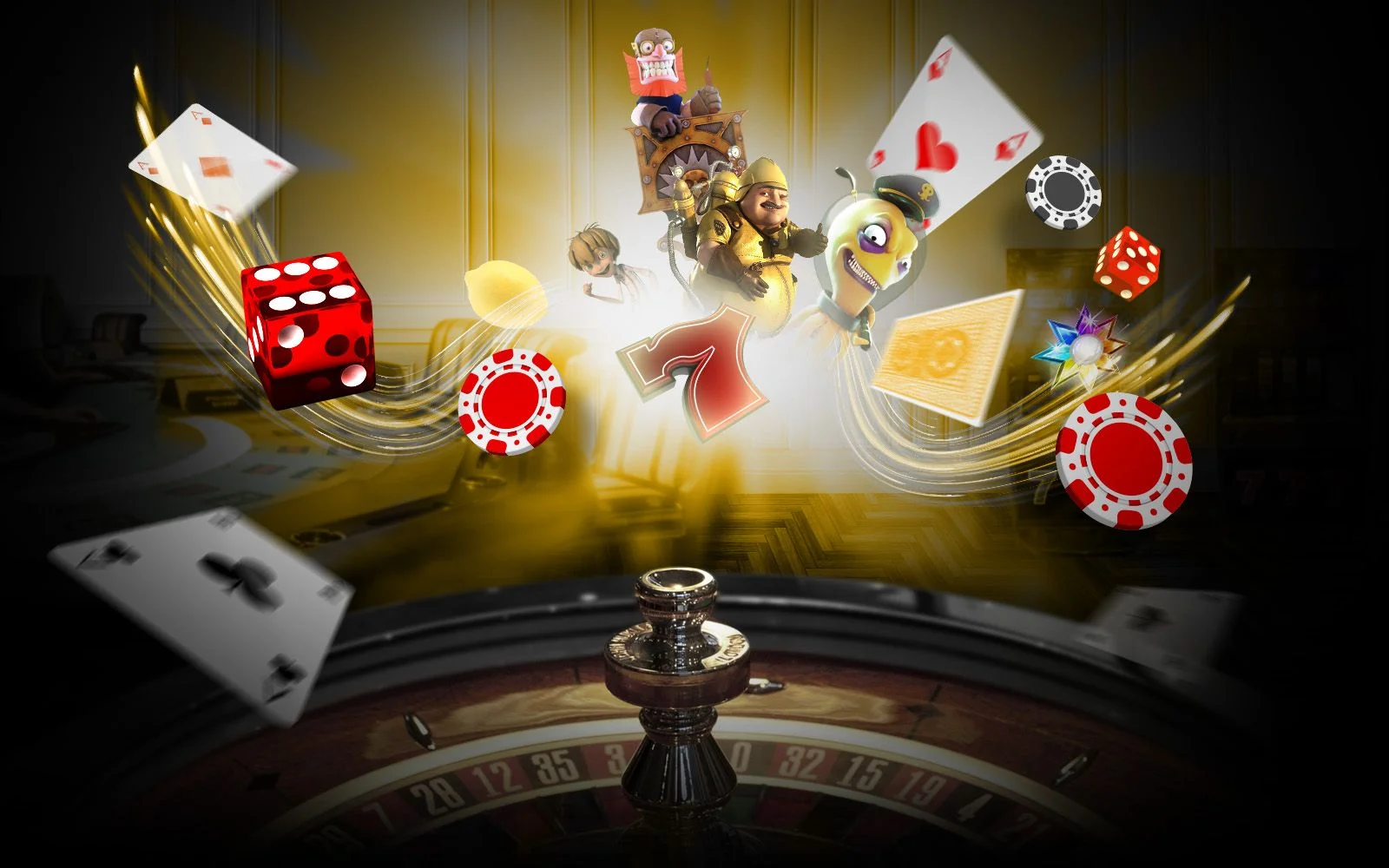 Club de jugadores celebrando en un casino social